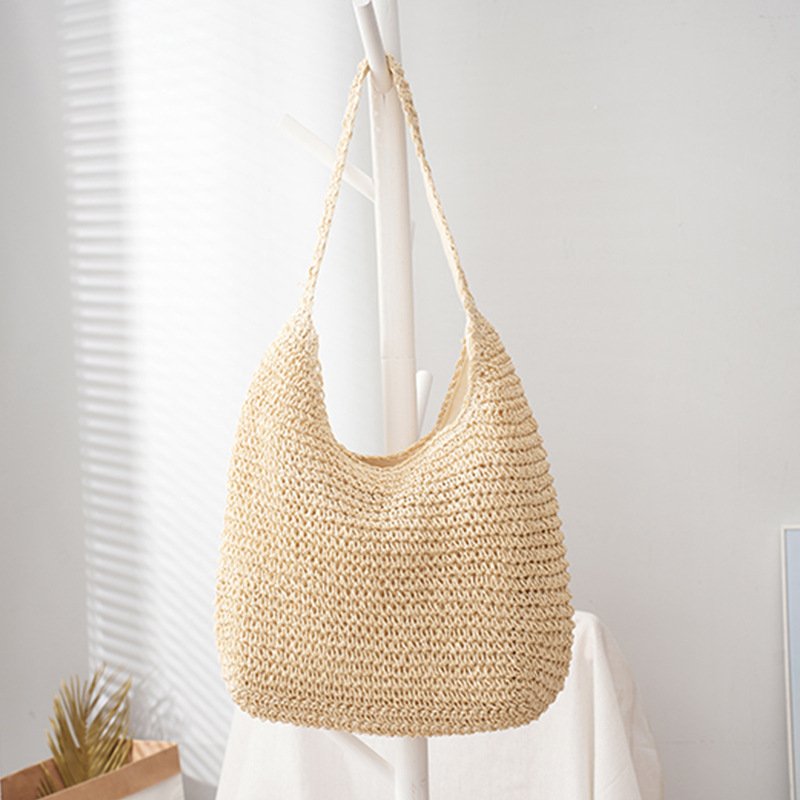 Customize Design Straw Shoulder Bag, Summer Woven Handbag