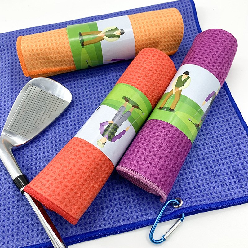 Custom golf towel, sports towel, sports accessories, waffle golf towel